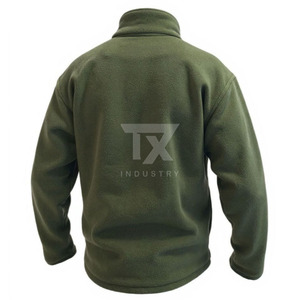 OEM Custom Design <b>Men</b> <b>Sherpa</b> <b>Fleece</b> Canvas Winter <b>Jacket</b> Stand Collar Full Zipper Outdoor Casual Warm Streetwear - Product Image 2