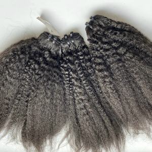 Bundles bruts non traités de cheveux humains Super Double dessiné vierge crépus droit de haute qualité 8-30 pouces pas de perte de Machine souple - Product Image 4