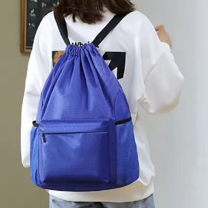 กระเป๋าเป้แบบมีเชือกผูกพร้อมโลโก้ กันน้ำ ทำจากโพลีเอสเตอร์ เหมาะสำหรับกีฬา เดินทาง ออกกำลังกาย ขนาดใหญ่ ใช้ได้ทั้งผู้ชายและผู้หญิง - Product Image 5