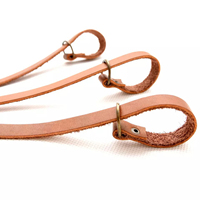 Sangle de transport en cuir pour leurres de chasse, multi-boucles, avec anneaux métalliques et mousqueton, pour l'extérieur, vente en gros