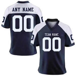 Camiseta Personalizada de Fútbol Americano con Logotipo Personalizado, Cuello en V, con Nombre y Número del Equipo Impresos, Ropa Deportiva de Rugby - Product Image 1