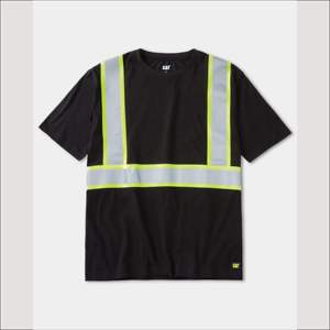 Camiseta de Seguridad de Alta Visibilidad para la Industria de la Construcción, Transpirable, Reflectante, con Rayas, de Algodón - Product Image 1