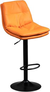 Chaise de bar moderne pivotante en bois massif pour café et cuisine, tabouret de bar haut de gamme de luxe pour villa - Product Image 4