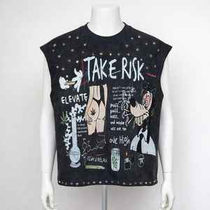 Gilet pour homme personnalisé OEM, sérigraphié, streetwear rétro, effet délavé, coupe oversize - Product Image 6