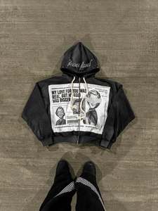 Men's Streetwear Hoodie And Sweatpants <b>Set</b> Full Length Print Design Loose Fit Breathable Polyester Tracksuit Autumn Fashion - Product Image 4