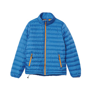 Chaqueta Acolchada Brillante Azul Oscuro para Hombre y Mujer, al por Mayor, Personalizada, de Invierno, Resistente al Viento y al Agua, con Capucha Ajustable, Estilo Casual - Product Image 1