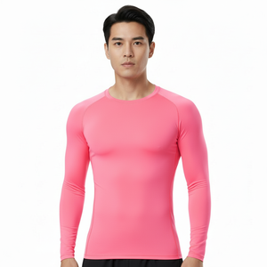 Rash Guard OEM ODM Unisex Long Sleeve Polyester Nylon Sublimation <b>Printed</b> Compression Shirts for BJJ Gym <b>Surfing</b> Diving MMA Top - Product Image 3