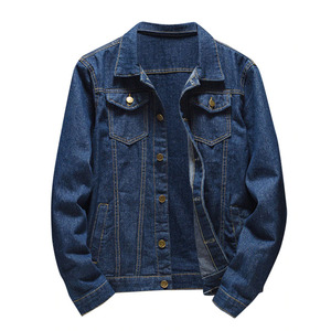 2025 Denim <b>Jacket</b> <b>Men</b> Autumn Winter Casual <b>Long</b> Sleeve Turn-down Collar Solid Denim <b>Jacket</b> Coat Jeans - Product Image 1
