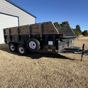 Heavy Duty <b>Farm</b> <b>Trailer</b> Dump <b>Trailer</b> Reinforced Steel Body Dual Axle Utility Hauling Tandem Axle Dump Cart with Motor & Gear - Product Image 1