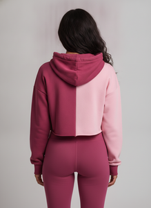 Sudadera Corta con Bloques de Color y Estampado de Letras en la Parte Delantera para Mujer, Ropa Casual de Moda Otoñal - Product Image 3