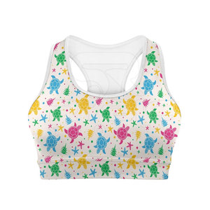 Soutien-gorge de sport pour femme, vêtements de sport tendance, sublimation, impression intégrale personnalisée, tissu extensible doux et coupe confortable et flexible - Product Image 1