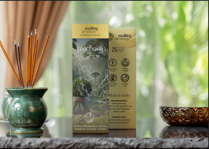 Bâtonnets d'encens Patchouli indiens - Bois de bambou - Usage religieux - Biologique - Écologique - 100% naturel - Product Image 3