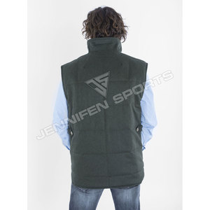 Men's Custom Hunting <b>Vest</b> 100% <b>Wool</b> Fabric With Inside Fur Lining Multi-Pockets For Winter Casual Wear - Product Image 5