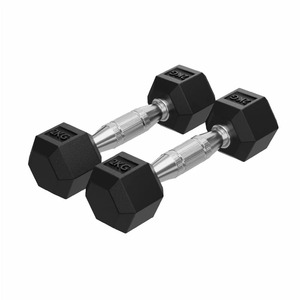 Haltères en acier noir 1 kg réglables avec poignée antidérapante, équipement de fitness durable unisexe - Product Image 4