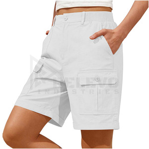 Men's Cargo <b>Shorts</b> Mid Waist Breathable Cotton Casual Style <b>Shorts</b> With Pockets Breathable <b>Woven</b> Fabric - Product Image 2