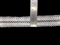 Dentelle en coton blanc directement de l'usine, ruban de dentelle crochetée vintage à motif ajouré avec bords festonnés pour vêtements