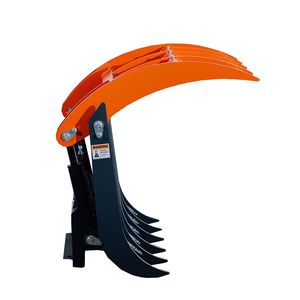 Rastrello a pinze per radici per mini skid steer con larghezza di lavoro di 35 pollici, capacità di 2200 libbre, piastra di montaggio tipo Toro, TMG SRG35, per la pulizia del terreno motorizzato - Product Image 5