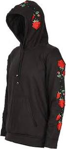 Sweat à capuche brodé de roses de qualité supérieure pour homme - Édition streetwear urbaine florale - Product Image 3