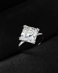 Anillo de Diamantes de Plata de Ley S925, Adecuado para Banquetes, Anillo de Diamantes Moissanite Ascher para Boda - Product Image 1