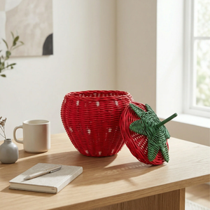 Elite Toy <b>Storage</b> Basket Strawberry Shape Rattan <b>Kids</b> Room Furniture Decorative Organizer Modern Fruit <b>Storage</b> <b>Box</b> Wholesale - Product Image 4