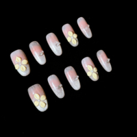 Ongles press-on peints à la main, design personnalisé, art 3D, qualité salon, faux ongles réutilisables, vente en gros