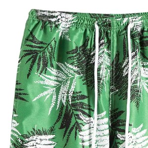 Men's Green Waterproof High Street Style Spandex/Polyester Board Shorts Quick Dry <b>Mesh</b> Drawstring Casual Short <b>Pants</b> - Product Image 6