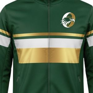 <b>Men</b> Green Gold Hockey Activewear <b>Jacket</b> Polyester Sportswear Team Training Wear Outdoor Game Uniform Performance Athletic <b>Jacket</b> - Product Image 6