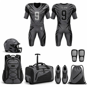 Training Ready American Football Kit With Breathable Jersey <b>Pants</b> Helmet And Protective <b>Pads</b> Included - Product Image 1