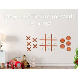 Jeu de société moderne en bois Tic Tac Toe, jeu de stratégie et de puzzle pour la décoration de la maison ou du bureau, grande taille, jouet de bureau en bois Noughts & Crosses, cadeau - Product Image 3