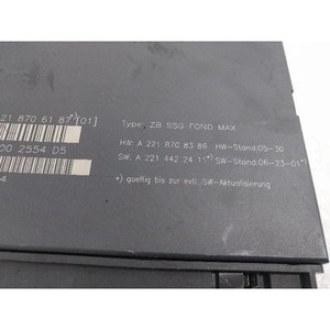 โมดูลควบคุมด้านหลังรถยนต์ S-class ปี 2005-2009 มือสอง ของแท้ รหัสอะไหล่ A2218706187 - Product Image 5