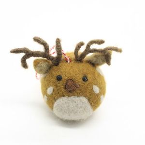 Adorno Navideño de Reno Hecho a Mano en Fieltro, Decoración Interior con Forma de Animal, Material de Algodón, Regalo para Niños - Product Image 6