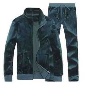 Ensemble de survêtement en velours personnalisé pour homme, manches longues, poids lourd, vêtements de sport décontractés, unisexe - Product Image 4