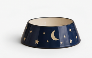 Gamelle Moderne Anti-Renversement en Métal Émaillé Motif Lune et Étoiles pour Chien et Chat, avec Base Antidérapante en Caoutchouc – Vente en Gros - Product Image 2