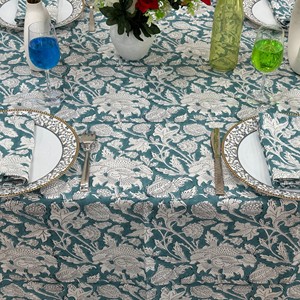 Floral Printed Linen Cotton <b>Tablecloth</b> Classic Woven Washable Home Durable Washable Customizable <b>Square</b> <b>Tablecloth</b> Weddings - Product Image 4