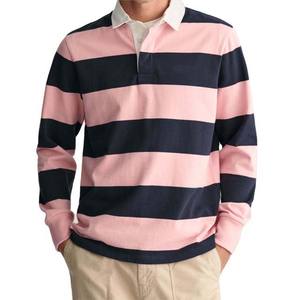 Maillot de rugby à manches longues pour hommes, imprimé, respirant, séchage rapide, 100 % coton, col rabattu, faible MOQ - Product Image 5