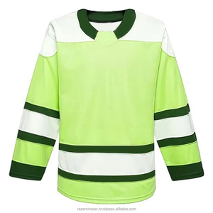 Jersey de Hockey sobre Hielo Personalizado para Hombre Adulto, 100% Poliéster, Impresión por Transferencia de Calor, Transpirable, de Secado Rápido, Antibacterial y Ecológico - Product Image 1