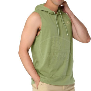 Hoodie sans manches personnalisé pour homme 2026 – Couleur unie, style décontracté, pull sans manches pour hommes - Product Image 4