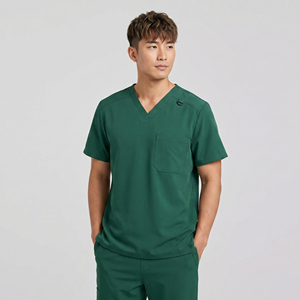 Hauts de travail médicaux pour hommes – Chemises de bloc opératoire à manches courtes pour professionnels de la santé - Product Image 1