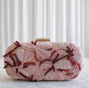 Sac de soirée brodé floral perlé de haute qualité avec anse en anneau pour femme, idéal pour mariage et fête, vente en gros - Product Image 3