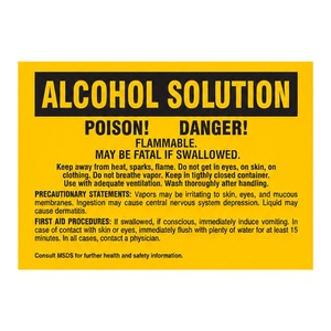 Étiquettes Brady durables pour solutions alcooliques, produits toxiques, dangereux et inflammables pour les conteneurs chimiques - Product Image 1