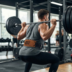 Ceinture de musculation professionnelle en cuir suédé de 4 pouces, respirante, durable, avec design réglable à ardillons, pour le soutien lombaire en salle de sport - Product Image 5