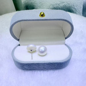 Pendientes de Perlas Mabei de Agua Dulce Naturales de Zhuji, Versátiles, de 10-12 mm, Diseño Clásico de Mantou - Product Image 4