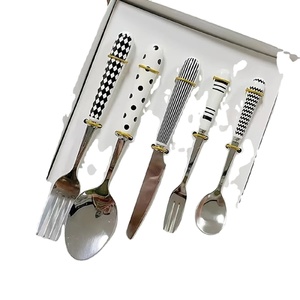 Designer Marble Handle Cutlery Set Elegant Stainless Steel <b>Flatware</b> For Luxury Dining Modern Kitchen Wedding or Restaurant Use - Product Image 5