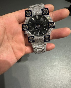 นาฬิกาข้อมือหรูหราสไตล์สปอร์ตแฟชั่นฮิปฮอป รุ่นใหม่ Imperial Jewels ตัวเรือนสแตนเลสสตีล ประดับเพชรโมอิสซาไนต์เต็มหน้าปัด ระบบอัตโนมัติ ขนาด 42 มม. พร้อมกระจกนาฬิกา - Product Image 1