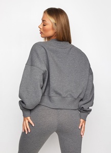 De moda logotipo impreso personalizado sudadera gráfico Sudadera de cuello redondo de las mujeres - Product Image 3