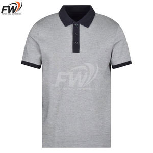 T-shirt de golf pour homme, col polo, en coton tricoté 180 g/m², personnalisable avec logo par sublimation, haute qualité, OEM, neuf. - Product Image 1