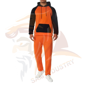 Nouveaux arrivages : ensembles de survêtements pour hommes en coton molletonné, design tendance, deux pièces, très demandés. - Product Image 4