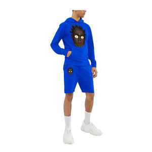 Ensemble deux pièces décontracté pour homme : sweat à capuche et short en molleton French Terry, idéal pour le jogging - Product Image 3