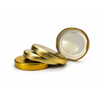 Op maat gemaakte glazen honingverpakkingen van 48mm, 53mm, 58mm, 63mm en 70mm met metalen deksel van blik, kleurrijk bedrukt, metalen schroefdop.