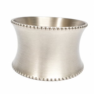 Antique Brass Napkin Ring | Round Metal Beaded Edge Table Decor Holder for Wedding Dining Party Dinner Table <b>Seting</b> Elegant Gift - Product Image 1